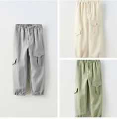 ザラキッズ(ZARA) フルイド カーゴ パンツ 新品