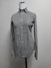 ポロ ボーダー柄 コットンシャツ レディース XS ポリロレンレディース シャツ