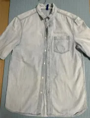 H&M ライトブルー 半袖 シャツ