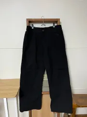 メンズ ウエストゴム ブラックパンツ L