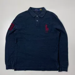 POLO RALPH LAUREN(ポロラルフローレン) ビックポニー 刺繡 ピケTシャツ ネイビー L