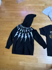 正規品 ニール バレット 雷 プリント フーディー Tシャツ 85