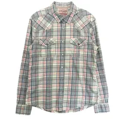 ヴィンテージ チェック ツーポケット 長袖 シャツ M