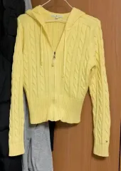 Tommy Hilfiger(トミーヒルフィガー) ニット ジップアップパーカー フード付き