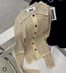 eenk Red Velvet(レッドベルベット・レドベル) ウェンディ ストライプ ゴージ カーディガン m