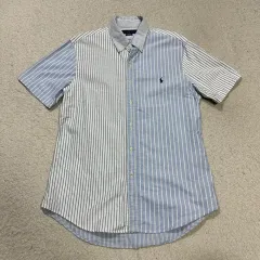 ポロ 半袖 シャツ ストライプ スリムフィット L