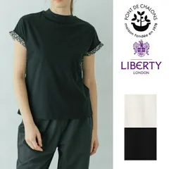 PONT DE CHALONS ポンデシャロン スペシャルコラボ 日本製 天竺リバティ袖フリルフレンチT Tシャツ ギャザー ブラウスのサムネイル
