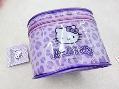 サンリオ正規品 _ ハローキティ ポーチ パープル レオパード (少し薄め)