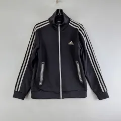 G0851 アディダス ユニセックス 95 ブラック トラックジャージ ジャケット/더크