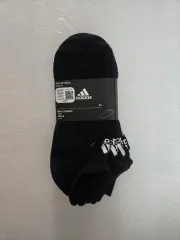 総3足 adidas アディダス 刺繍 レディースソックス スニーカーソックス ブラック