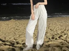 白ジョガーパンツ