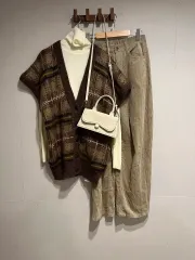 ウール チェック ベスト (着用画像あり)