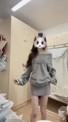 オフショルダー ニット 長袖 ONE PIECE 出品 (新品)