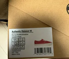 VANS(バンズ) 再発行 オーセンティック 44 レッド/マシュマロ 295