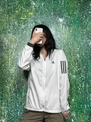 adidas(アディダス) フード ウインドブレーカー 白 M