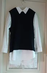 ホワイトシャツ ベスト ブラウス 55 半 66