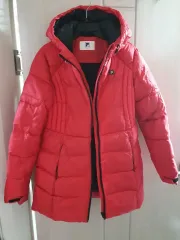 FILA Kids（フィラキッズ) ダックダウン ダウンジャケット 165 レッド ダウン アウター フード ジャケット ジュニア レディース