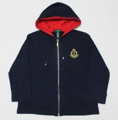 ラルフローレン レディース L 100 秋冬 フードジップアップ ジャケット 7分袖/E05