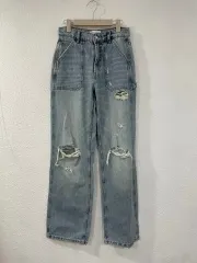 ZARA(ザラ) ダメージ デニム ストレートフィット ストレート