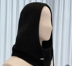 新品 モンゴル人 カシミヤ 100 バラクラバ ブラック