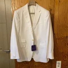 ラルフローレン パープルラベル 白 コットン ジャケット 出品