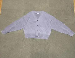 ユナイテッドアローズ(UNITED ARROWS) ライトパープル(LIGHT PURPLE) ルーズフィット(LOOSE FIT) クロップド(CROPPED) カーディガン J01955