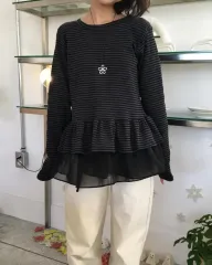 シフォン レイヤード ラップスカート