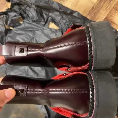 ヴァレンティノ always レザー レースアップ ブーツ 出品