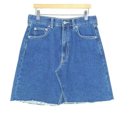 ZARA(ザラ) レディース A ライン デニム ミニスカート 青 ( HU37817 )