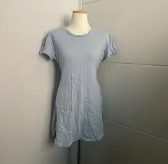 華奢 ライトブルー ミニ ONE PIECE