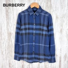 BURBERRY LONDON 半袖シャツ ブルー メガチェック 38 三陽商会 - メルカリ