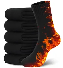 冬 ソックス 【5足セット・ウール裏パイル・耐久性アップ】 防寒靴下 ウールソックス あったか メンズ 厚手 防寒 保温 消臭 靴下 360°蓄熱 伸縮性 室内 アウトドア [Lavento] スキー スポーツ 24-28㎝