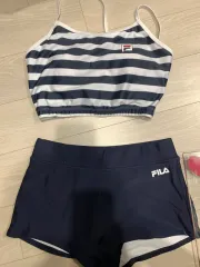 FILA(フィラ) ストライプ 水着 (ネイビー)