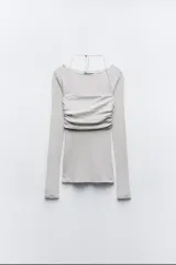 タグ付き 新品 ザラ セミ シースルー クロップド Tシャツ s