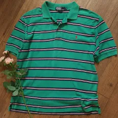 90年代 ポロ ラルフローレン ストライプ カラーTシャツ 95