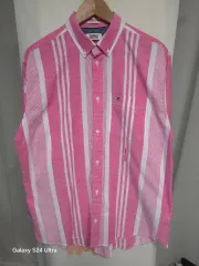 Tommy Hilfiger(トミーヒルフィガー) ジーンズ ストライプ ボタンダウン シャツ L 正規品 ほぼ新品