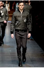 ドルチェ＆ガッバーナ 刺繍パッチ ブルゾン ジャケット 48