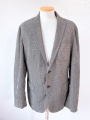 (本物) トミーヒルフィガーチェックポケットツーボタンジャケット (メンズ) 100 ）