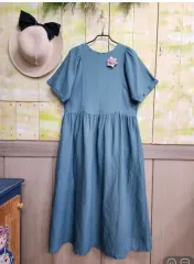 リネン シャーリングワンフィット