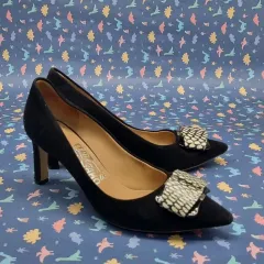 FERRAGAMO(フェラガモ) 女性用スエード 靴 240 ヒール 7_