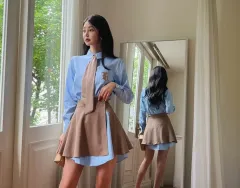 (新品) ネクタイ シャツワンピース set