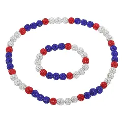 【新品】 [uxcell] 野球ネックレスブレスレットセット 18