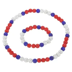 【新品】 [uxcell] 野球ネックレスブレスレットセット 18