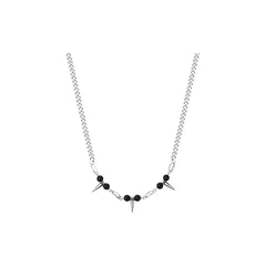 【新品】 [Aroncent] ビーズ ネックレス メンズ ロックパンク アンティーク風: 数珠 念珠 ステンレス ネックレス ゴシックネックレス ファッション アクセサリー - 息子さん 父親 彼氏へのプレゼント