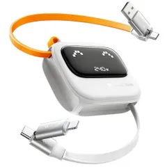 MAGIC JOHN【PD240W/5A USB-Cケーブル・1.2m巻き取り式充電ケーブル】 タイプc 7段階伸縮式「コード収納・持ち運び便利」両引き PD・PPS・AC対応 4in1超高速充電 iphone17/16/15/シリーズ、スマ 9b9620aa