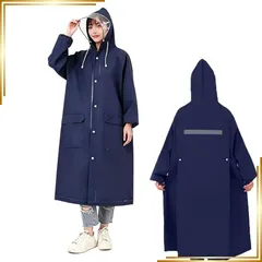 【新品】 [AEZE] レインコート 男女兼用 自転車 リュック対応 EVA超軽量 梅雨対策 二重透明レインバイザー 反射テープ付き レディース メンズ ロング 防水 防風 超撥水 速乾 通勤 通学 雨具 0