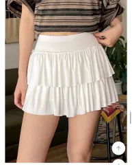 ably ダンタンガール オーバーサイズ ティアードスカート ミニスカート 白 新品