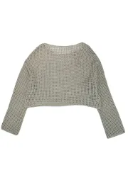 GU ジーユー オーバーサイズ オフショルダー ニット ベージュ レディース