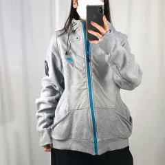 ナイキ グレー 起毛 ジップアップ フーディー S 250226