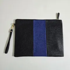 ブラック ブルー クラッチバッグ